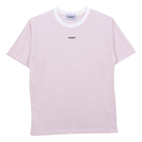 [TOIEST/토이에스트]  스트라이프 티셔츠 핑크